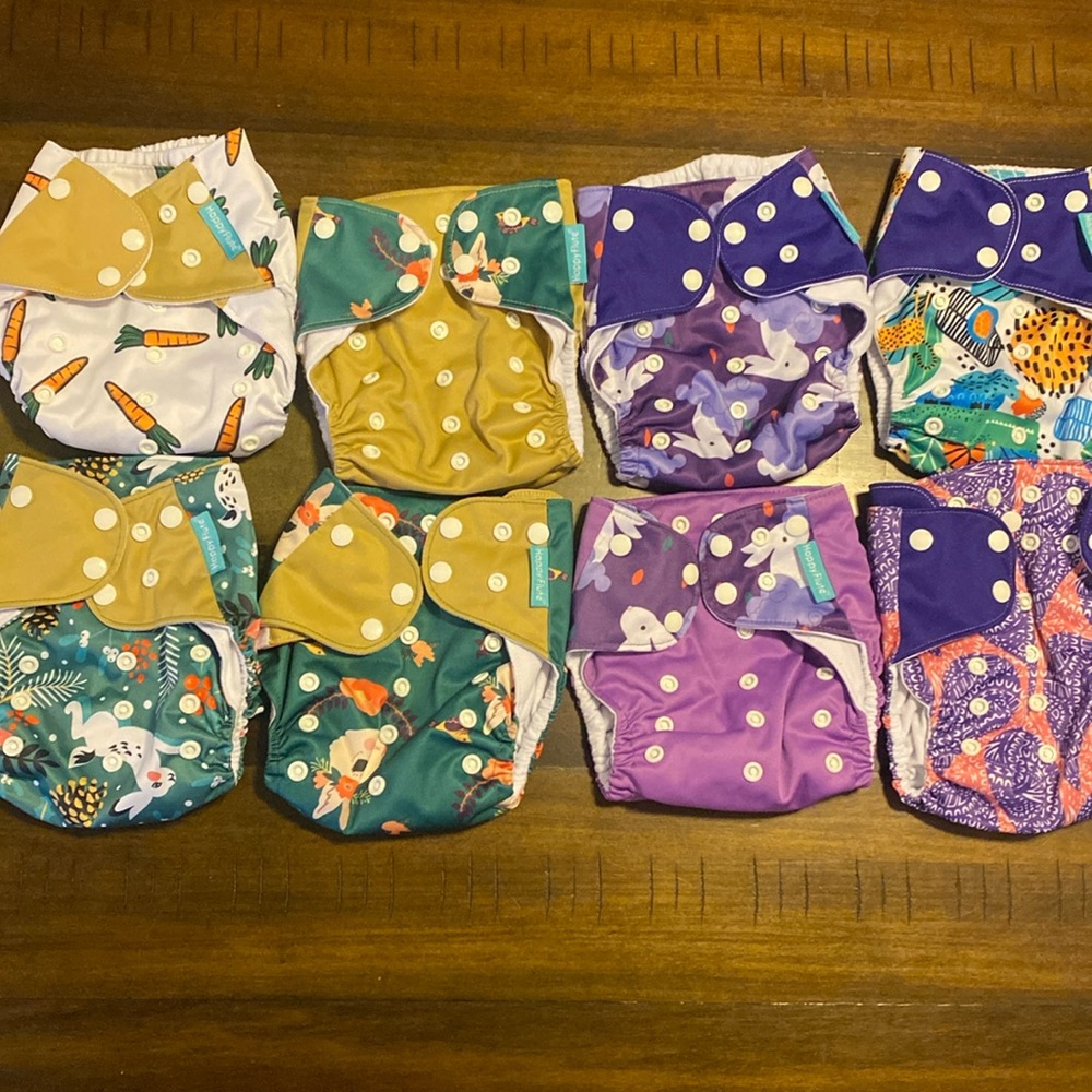 Happy Flute OS pocket insert cloth diapers.